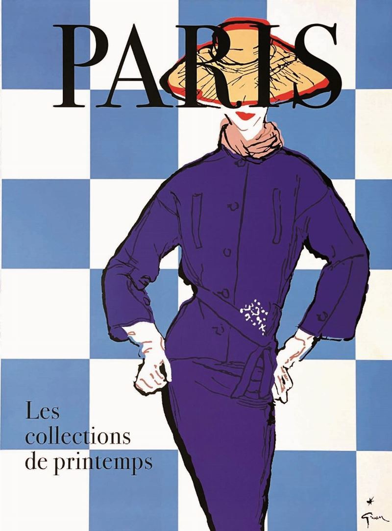 Renato &quot;Ren&#232; Gruau&quot; Zavagli : Renato "Renè Gruau" Zavagli (1909 - 2004) PARIS, LES COLLECTIONS DE PRINTEMPS  - Auction Posters | Cambi Time - I - Cambi Casa d'Aste