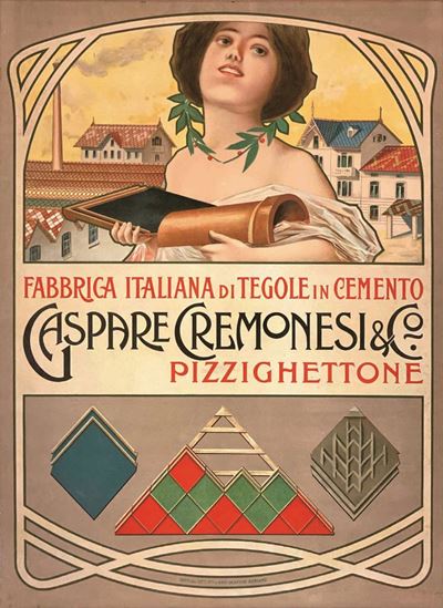 Anonimo Fabbrica Italiana di Tegole in Cemento Gaspare Cremonesi & C. Pizzighettone