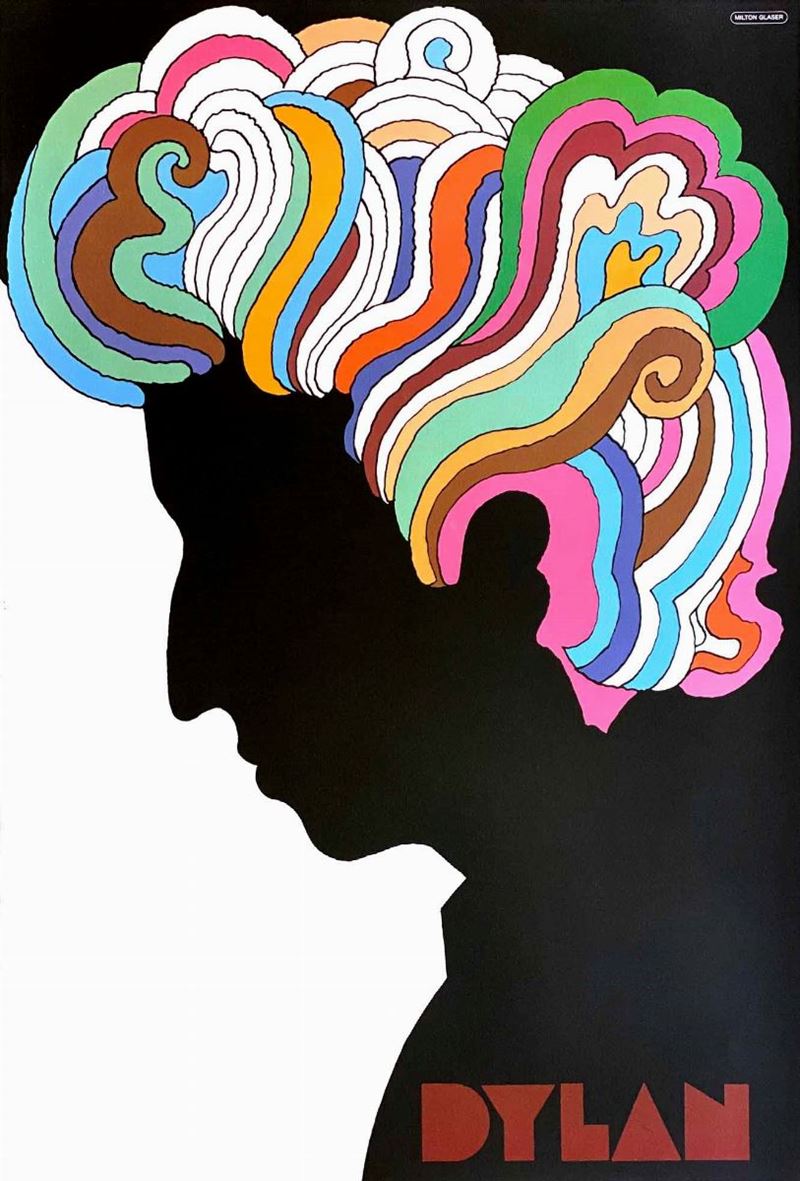 Milton Glaser : Milton Glaser (1929-2020) DYLAN  - Auction Posters | Cambi Time - I - Cambi Casa d'Aste