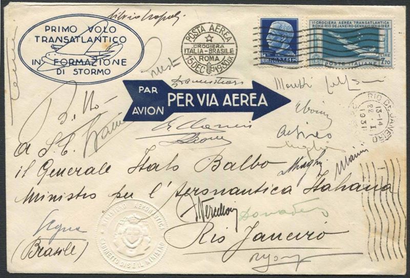 1930/31, CROCIERA ATLANTICA.  - Auction Philately - Cambi Casa d'Aste