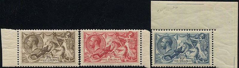 1918/1919, GREAT BRITAIN, SEAHORSES  - Auction Philately - Cambi Casa d'Aste