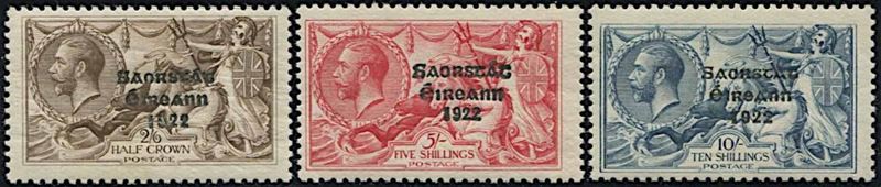 1922/1923, IRELAND, SEAHORSES  - Auction Philately - Cambi Casa d'Aste