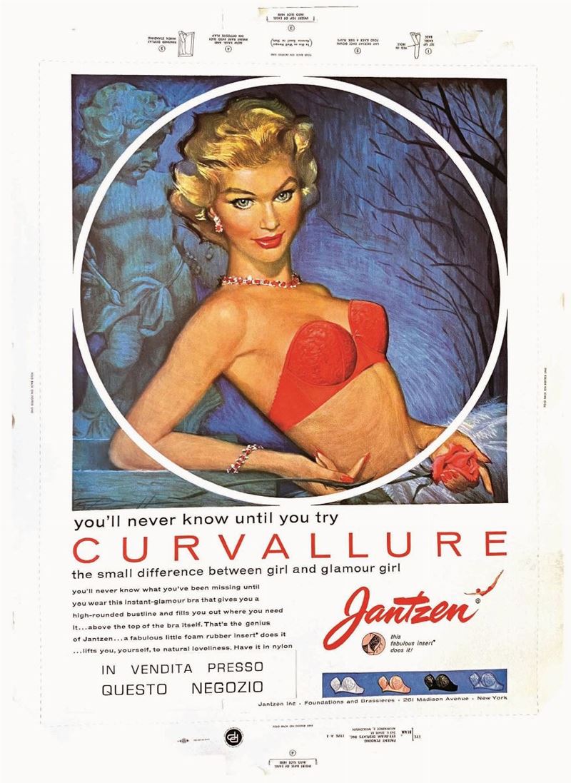 Anonimo YOU’LL NEVER KNOW UNTIL YOU TRY CURVALLURE JANTZEN  - Auction Posters | Cambi Time - I - Cambi Casa d'Aste