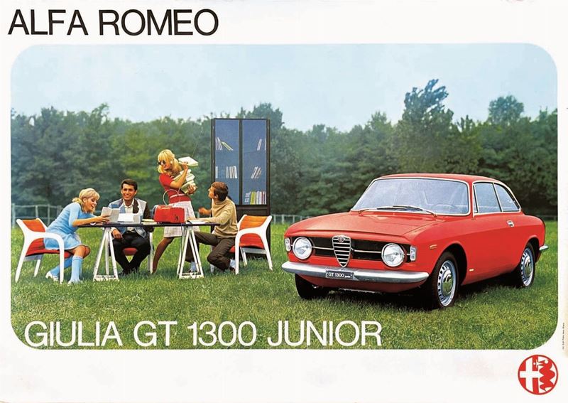 Anonimo ALFA ROMEO GIULIA GT 1300 JUNIOR  - Auction Posters | Cambi Time - I - Cambi Casa d'Aste