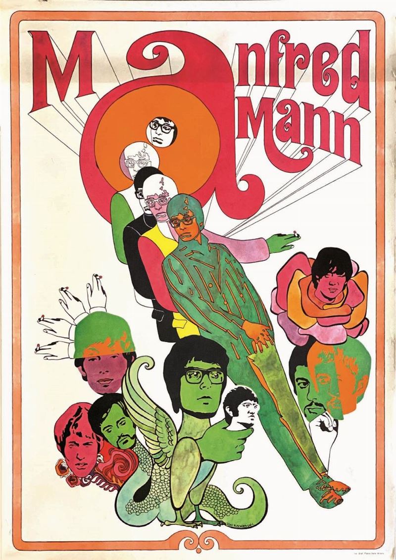 Tom Kooreman : Tom Kooreman (1936-) MANFRED MANN (EARTH’S BAND)  - Auction Posters | Cambi Time - I - Cambi Casa d'Aste