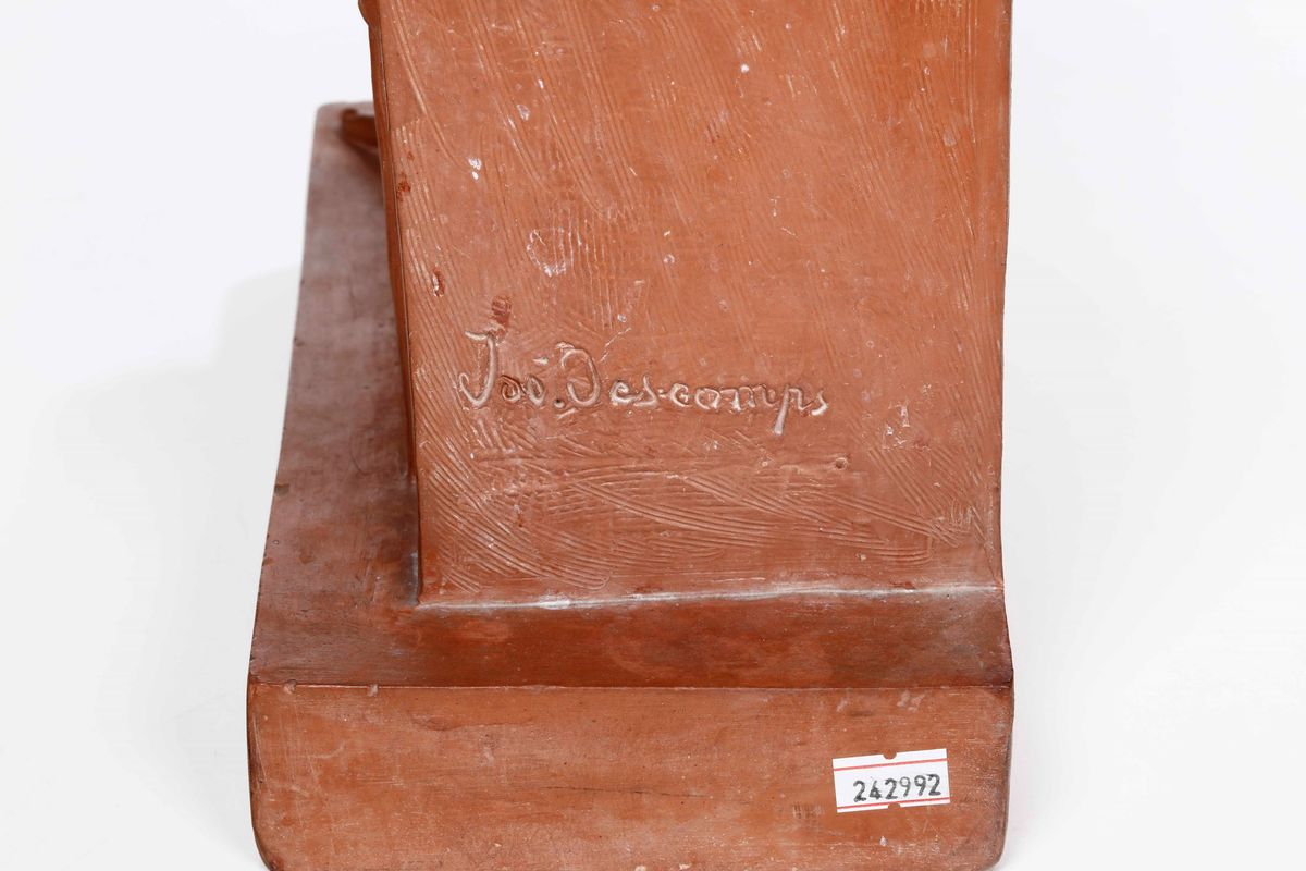 Joe Descomps (1869 - 1950) Figura Femminile Seduta con Anfora