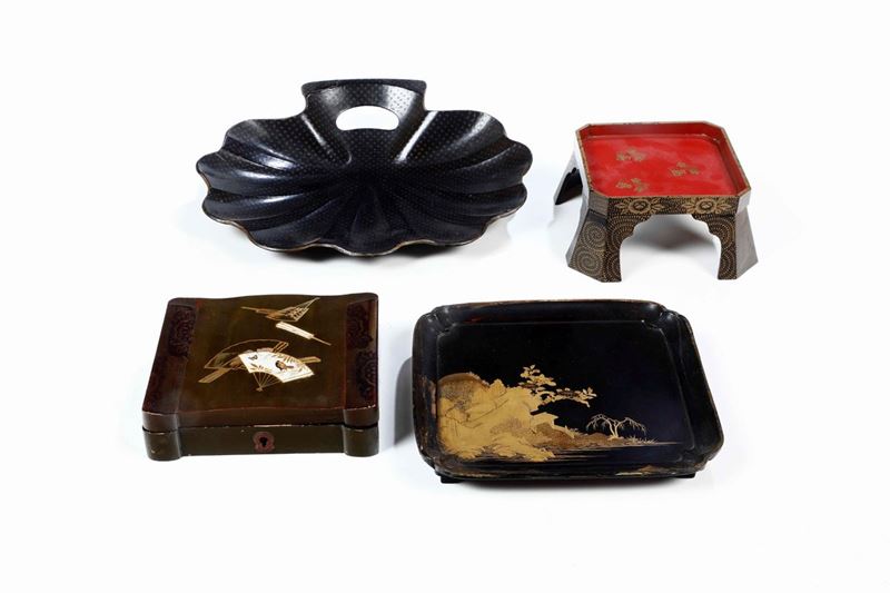 Lotto di oggetti in lacca, Cina XX secolo  - Auction Italian Mansions - I - Cambi Casa d'Aste