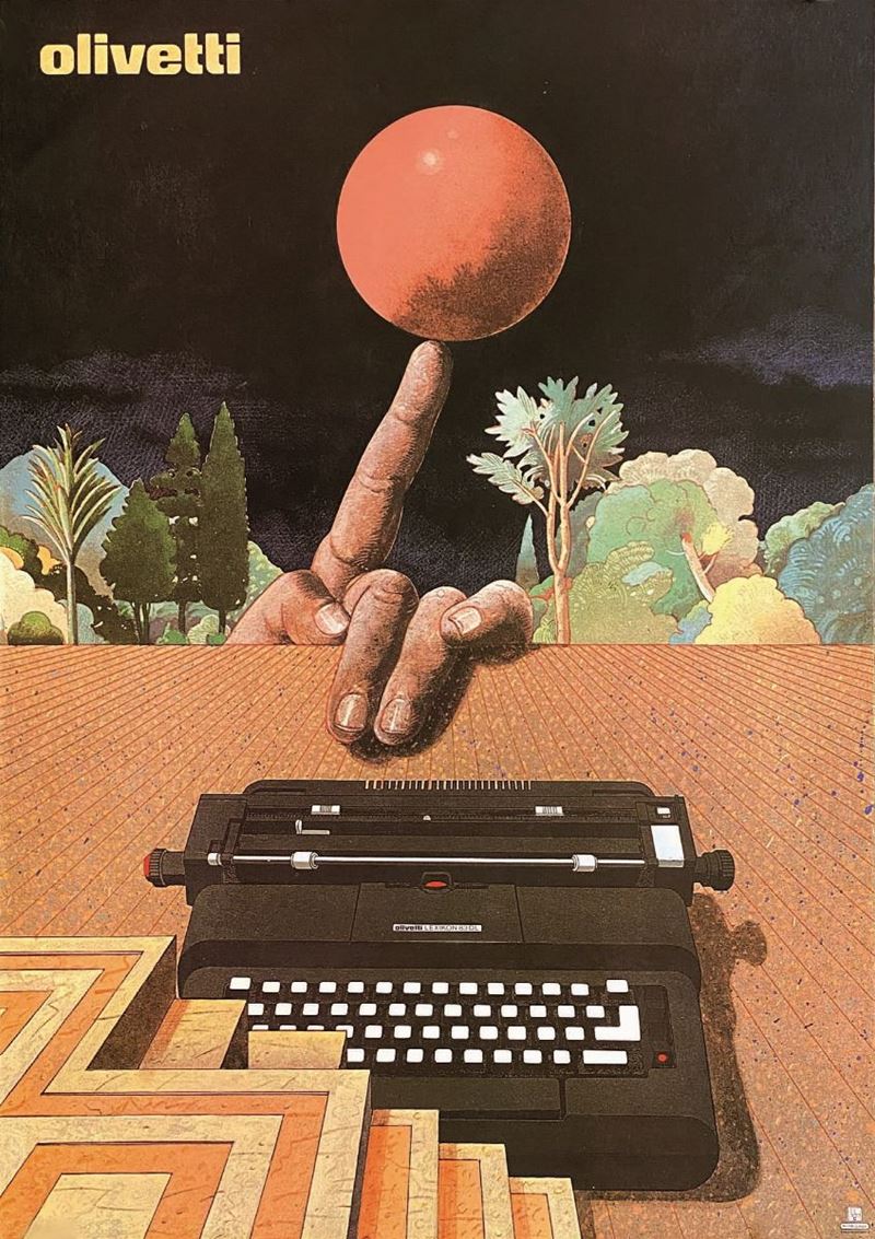 Milton Glaser : Milton Glaser (1929-2020) OLIVETTI LEXICON 83DL  - Auction Posters | Cambi Time - I - Cambi Casa d'Aste