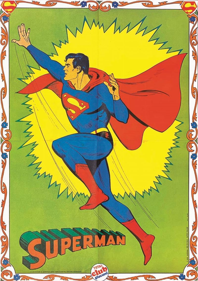 Curt Swan(1920-1996) &#8211; Dave Hunt(1923-2003) : Curt Swan(1920-1996) – Dave Hunt(1923-2003) SUPERMAN   - Auction Posters | Cambi Time - I - Cambi Casa d'Aste