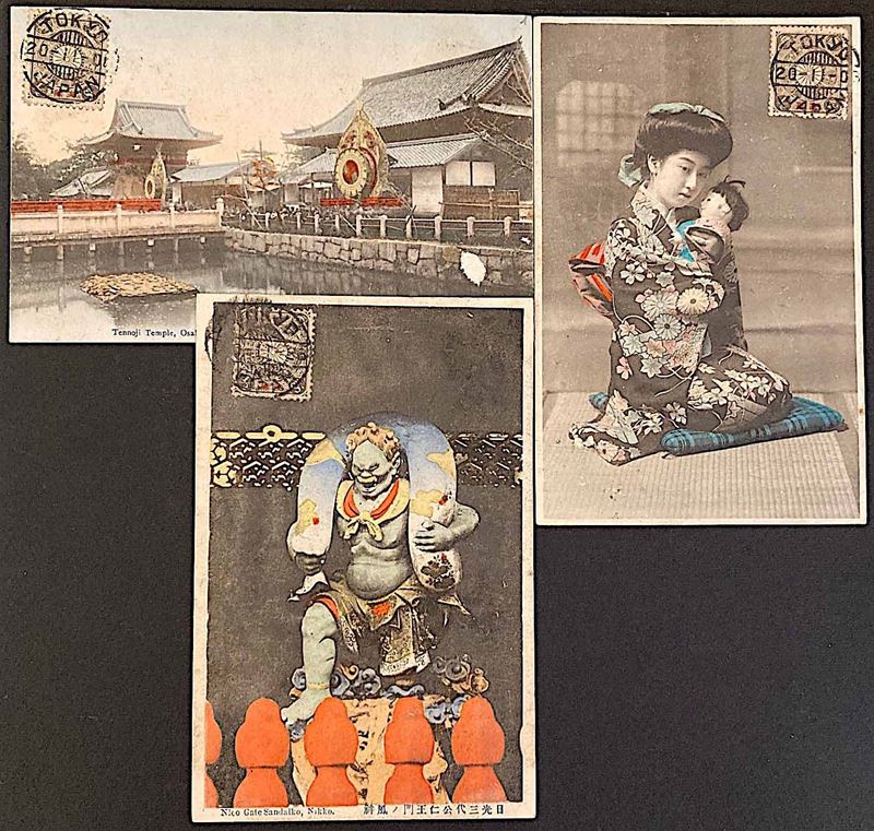 1903 (20 NOV.), JAPAN, THREE ILLUSTRATED POSTCARD.  - Asta Filatelia - Cambi Casa d'Aste