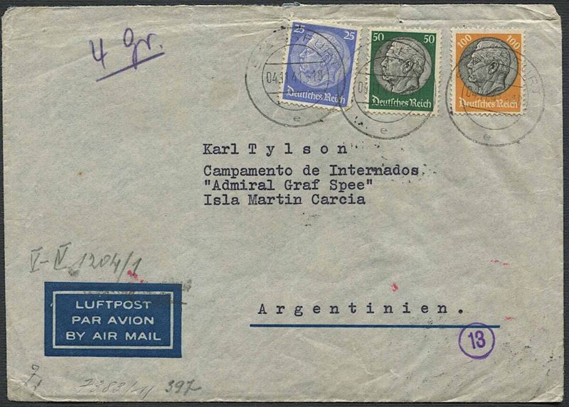 1941, GERMANIA REICH, LETTERA DA STASSFURT DEL 4 NOVEMBRE 1941.  - Auction Philately - Cambi Casa d'Aste