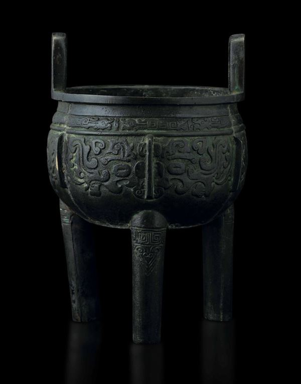 A tripod bronze censer, China, Ming Dynasty 1600s