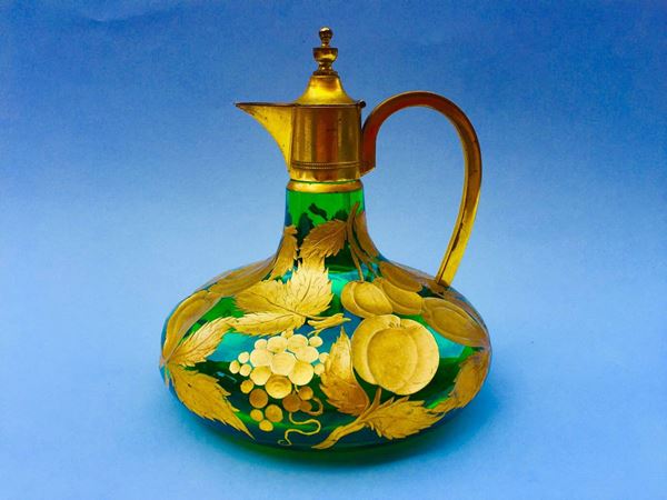 Vienna (?) Splendida bottiglia molata e dorata. XIX-XX secolo