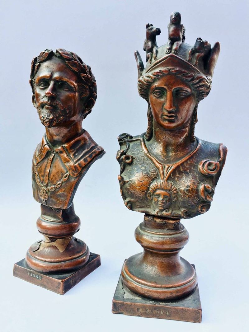 Coppia di statuette, XIX secolo  - Auction Ancient and Modern: 290 lots from a private collection | Cambi Time - I - Cambi Casa d'Aste