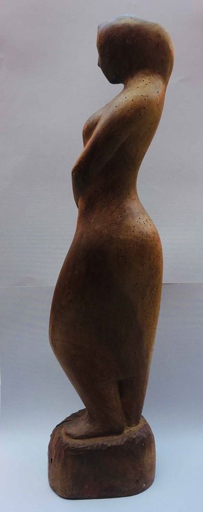 Scultore Italiano Anni'40 Figura Femminile Stilizzata