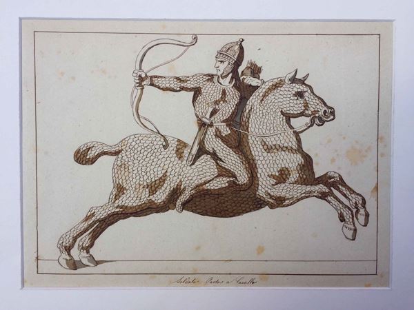 Bartolomeo Pinelli - Soldato Parto a cavallo