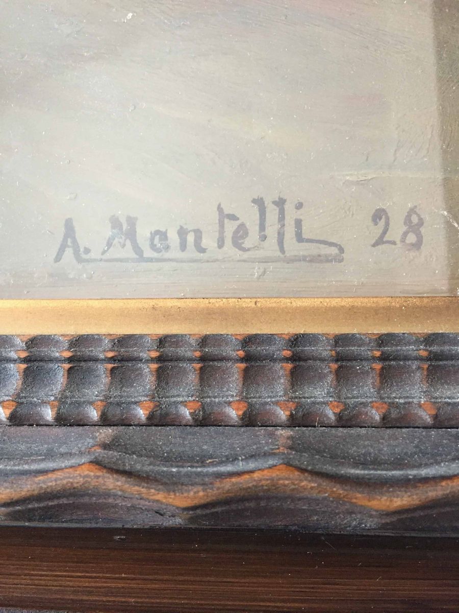 Alberto Mantelli (alessandria 1875 -……) Grande Natura Morta Firmata e Datato 1928