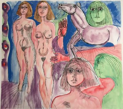 Bruno Cassinari (1912-1992) Grande Serigrafia a Più Colori