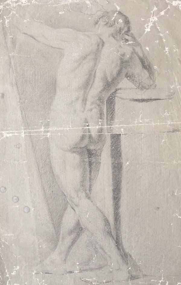 Cartella con sei nudi maschili del XIX secolo
