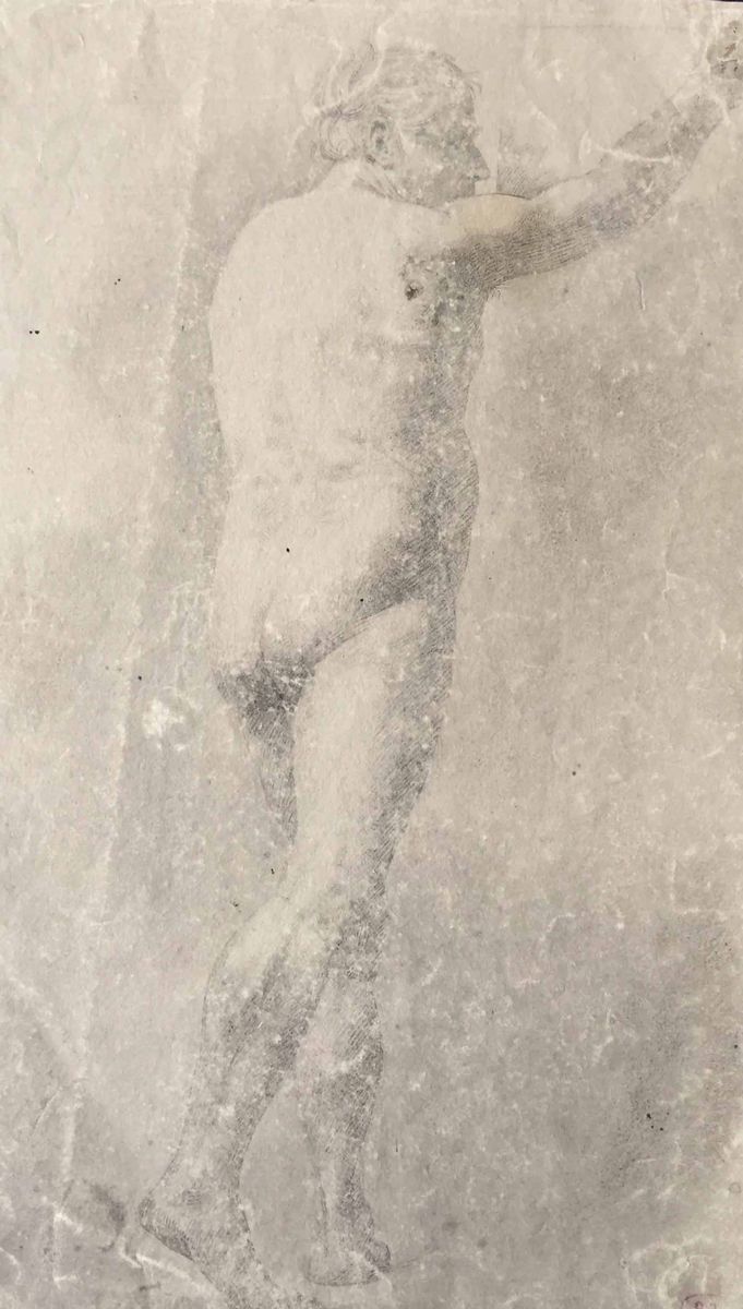 Cartella con Sei Nudi Maschili del XIX Secolo