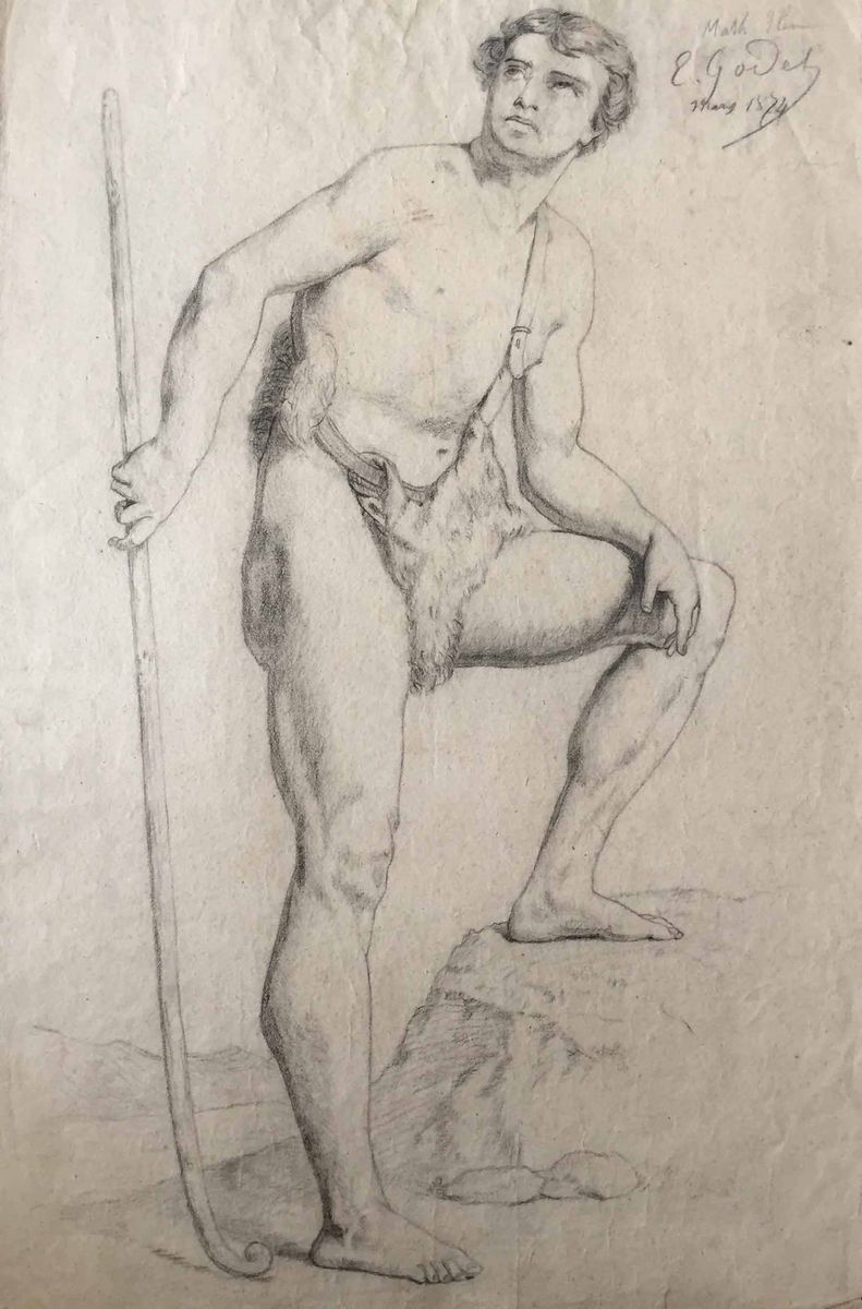 Cartella con Sei Nudi Maschili del XIX Secolo