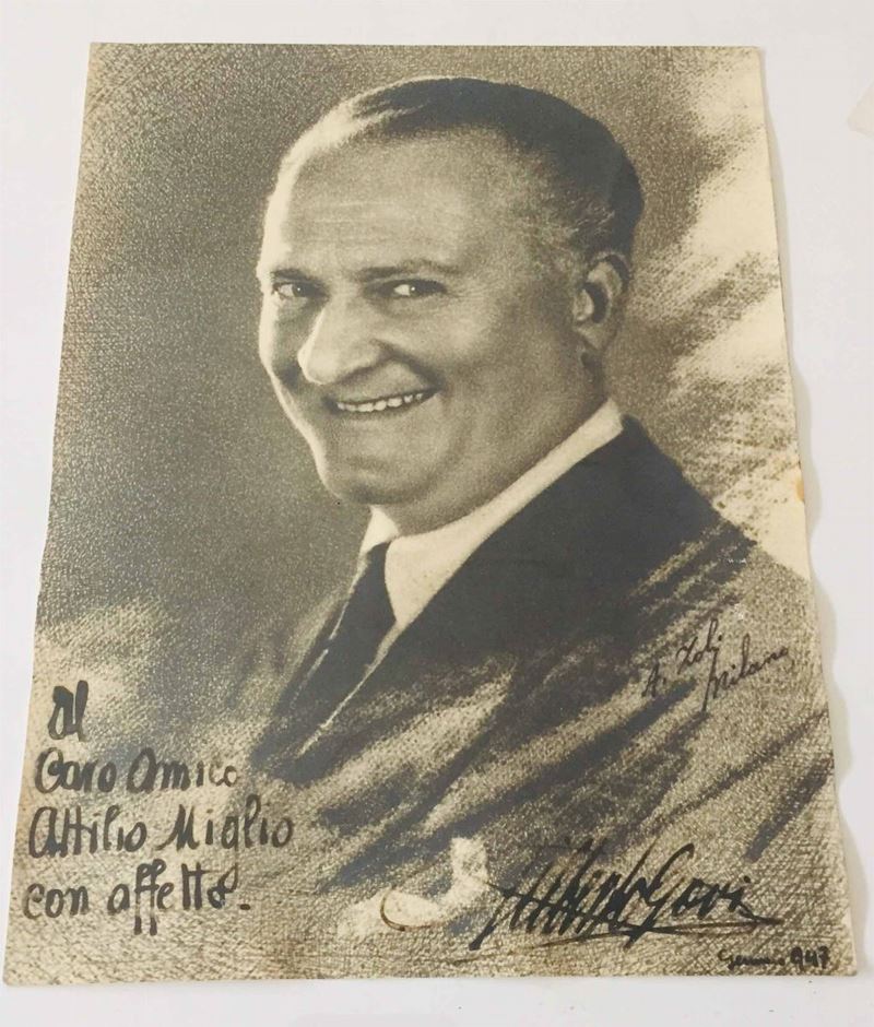 Gilberto Govi Fotografia autografata con dedica  - Auction Ancient and Modern: 290 lots from a private collection | Cambi Time - Cambi Casa d'Aste