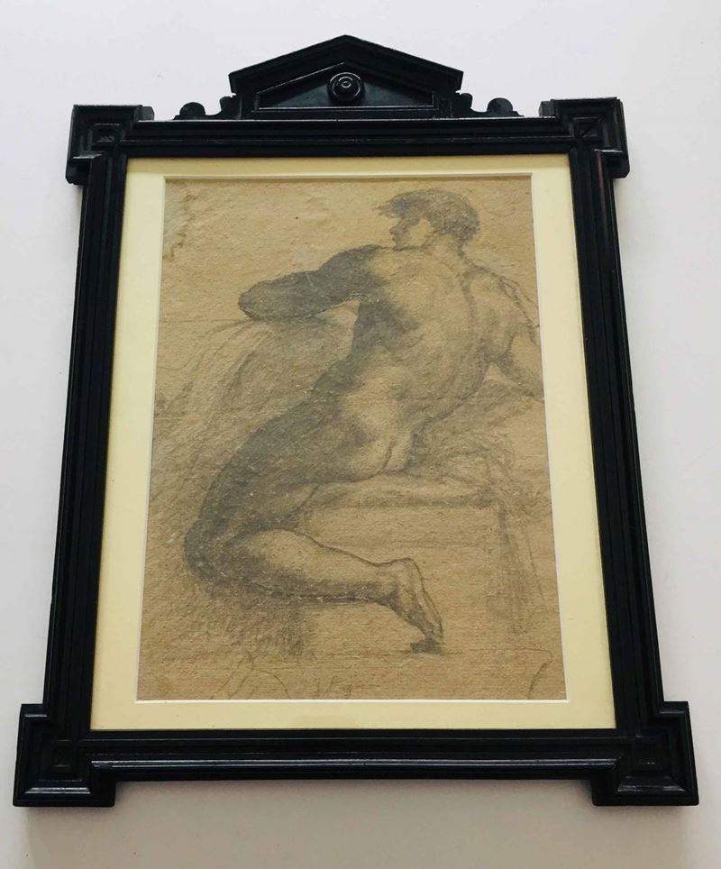 Cornice mistilinea del XIX secolo con disegno da Michelangelo  - Auction Ancient and Modern: 290 lots from a private collection | Cambi Time - I - Cambi Casa d'Aste