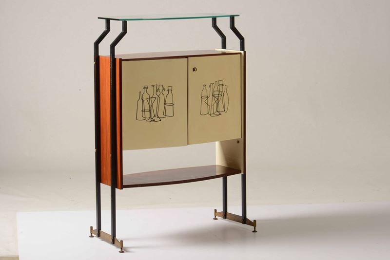 Mobile bar, Italia anni'50 (Gio Ponti?)  - Auction Ancient and Modern: 290 lots from a private collection | Cambi Time - Cambi Casa d'Aste