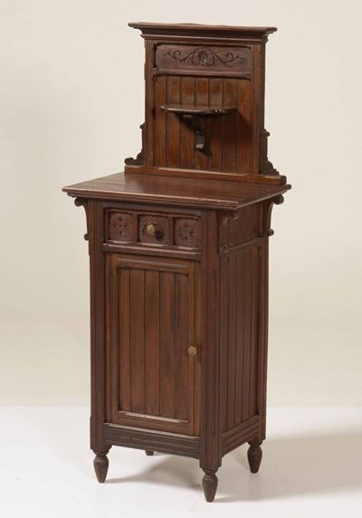Comodino Liberty in Legno Intagliato