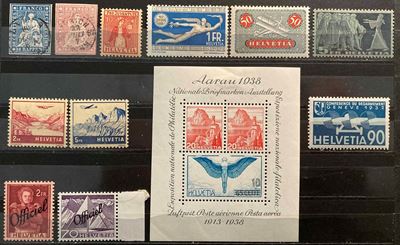 1914/1995, Svizzera, Avanzata Raccolta in Due Classificatori “”clipper””.