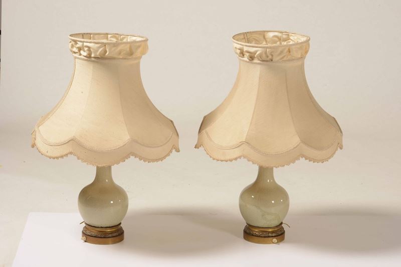 Coppia di vasi orientali montati a lampada  - Auction A Lombard Property | Cambi Time - Cambi Casa d'Aste