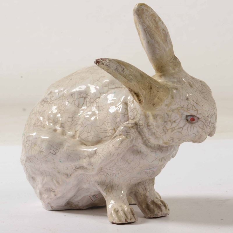 Scultura di coniglio  XX secolo  - Auction Ceramics | Cambi Time - I - Cambi Casa d'Aste