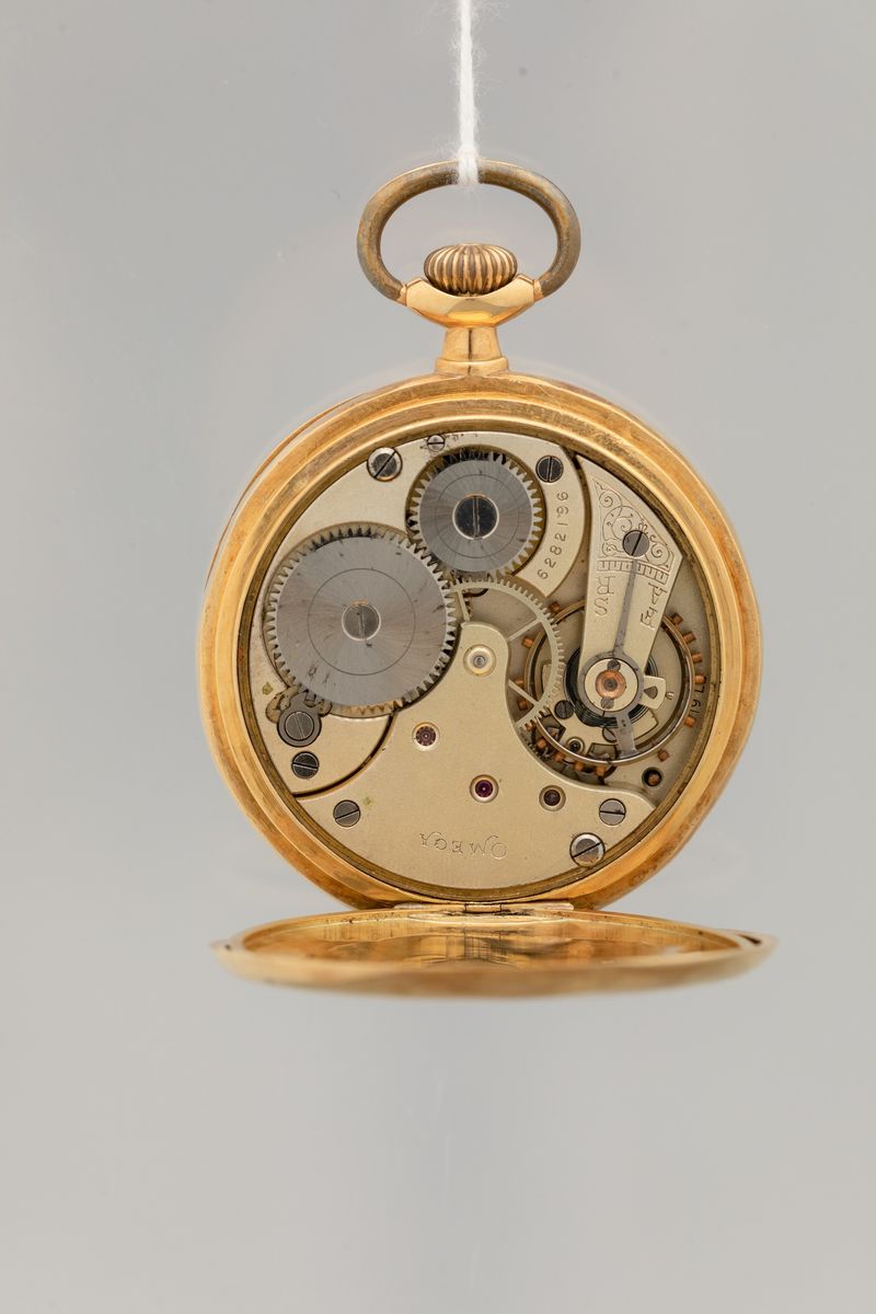 Omega - Orologio da Tasca in Oro 18k Quadrante in Metallo Smaltato, Movimento con Scappamento Ad ...