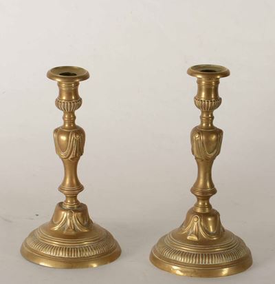 Coppia di Candelieri in Ottone