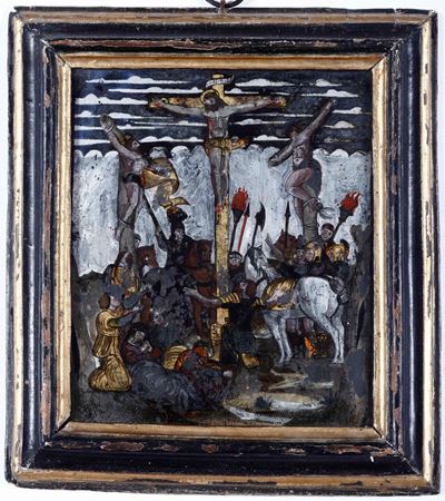Scuola del XVIII Secolo Cristo Crocifisso tra i Due Ladroni