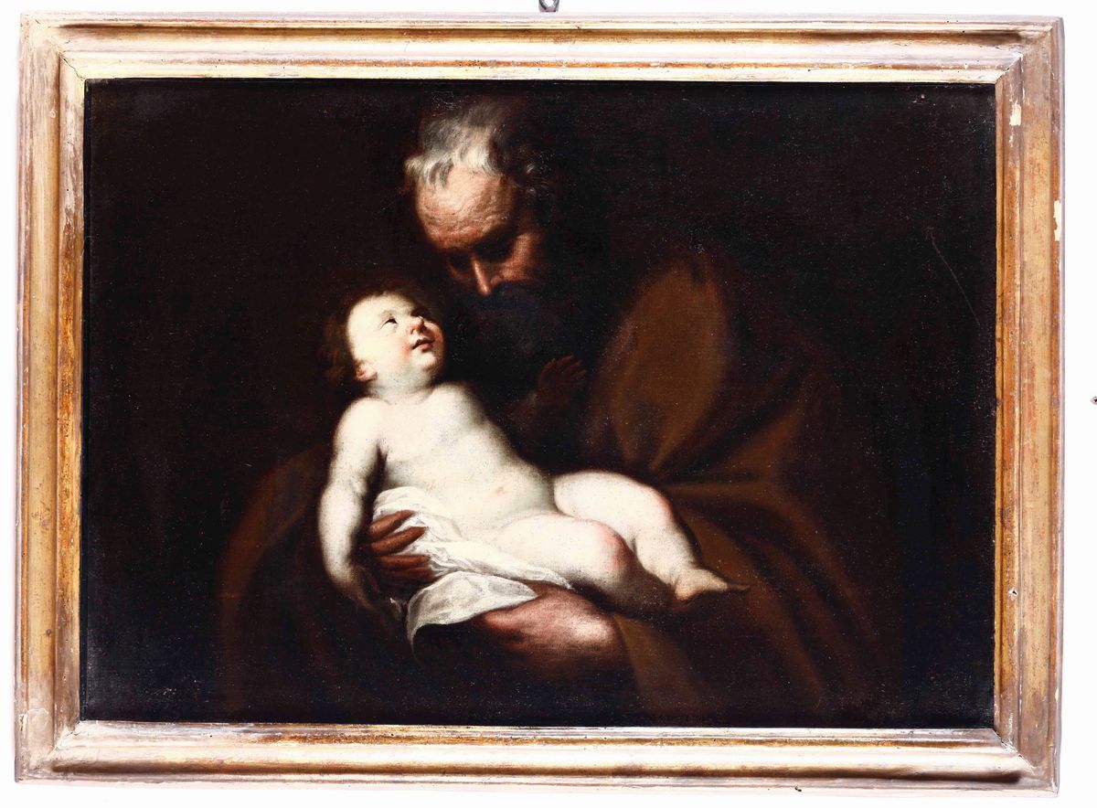 Scuola Lombarda del XVII Secolo San Giuseppe con il Bambino