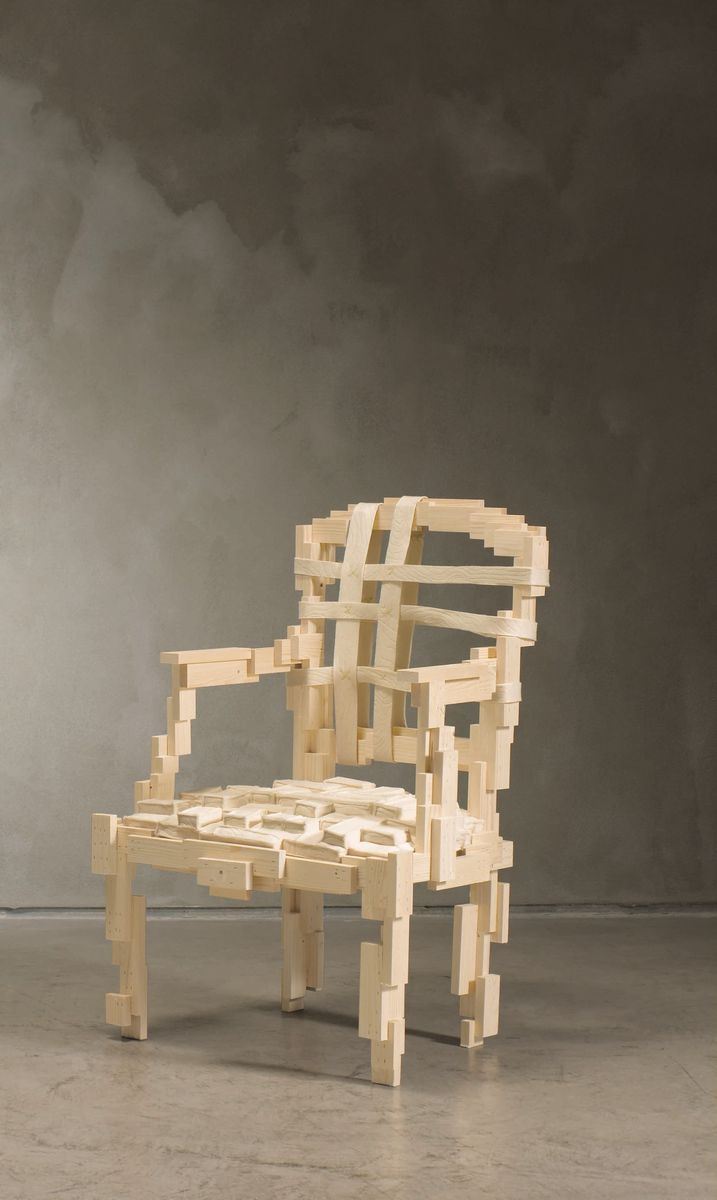 Jurgen Bey for Nilufar : Pixélisée Seating Armchair - "Witness Flat" Collection  (2008)  - Asta CTMP Design - Cambi Casa d'Aste