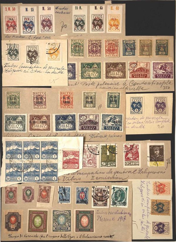 1900, Mondiali, due classificatori con francobolli di tutto il mondo.