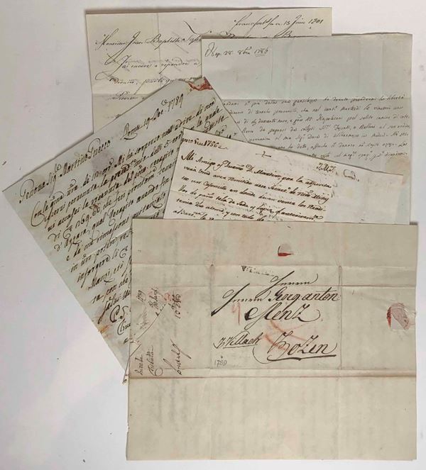 1736/1833, 33 lettere prefilateliche del periodo.