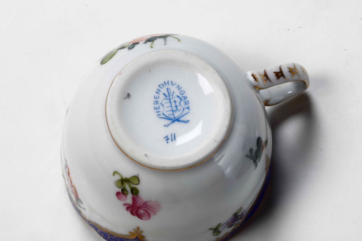 Servizio da Caffè “bouquet Of Flowers” Ungheria, Manifattura Herend, 1950-1960