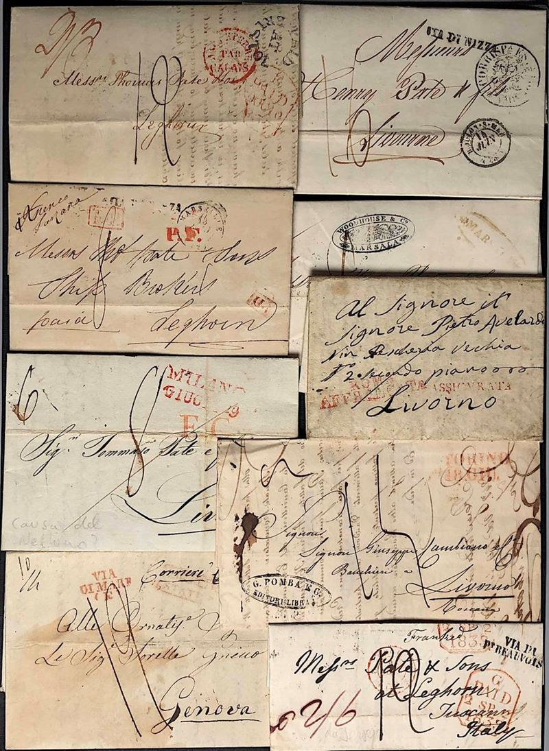 1830/1850, Antichi Stati Italiani, 30 lettere prefilateliche.  - Asta Filatelia e Storia Postale - Cambi Casa d'Aste