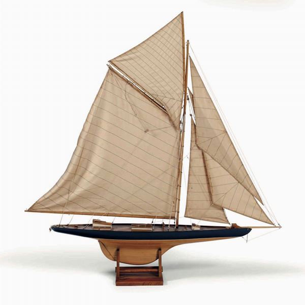 Modello di Yacht navigante, Inghilterra XX secolo