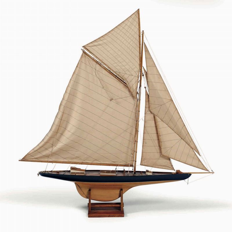 Modello di Yacht navigante, Inghilterra XX secolo  - Asta Arte Marinara e Strumenti Scientifici - Cambi Casa d'Aste