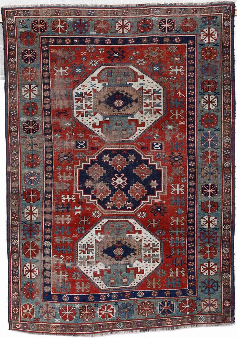 Tappeto Kazak lori Pambak, Caucaso fine XIX secolo  - Auction Antique Carpets - I - Cambi Casa d'Aste