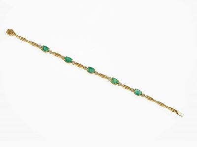 Bracciale con Smeraldi e Diamanti