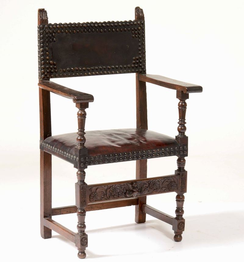 Seggiolone in legno intagliato, XIX-XX secolo  - Auction Antique July | Cambi Time - Cambi Casa d'Aste