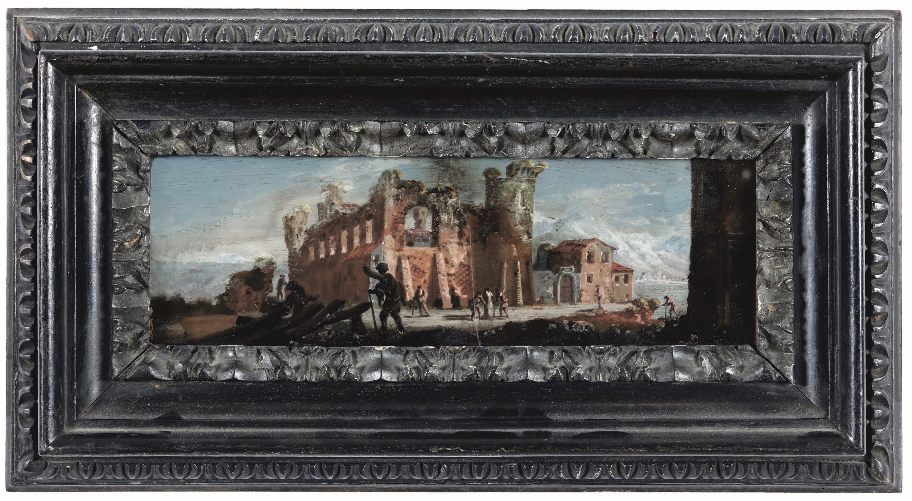 Scuola del XVIII Secolo Paesaggio con Figure