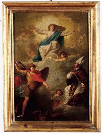 Scuola Italiana del XVIII Secolo Vergine con Santi e Angeli