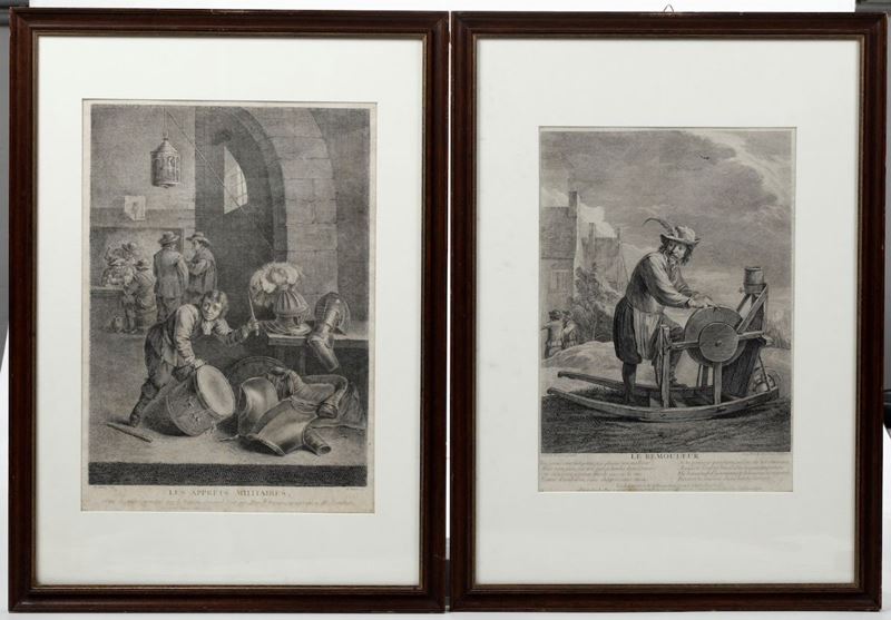 David Teniers : Les aprets militaires - Le remouleur  - Auction Timed Auction | Antique Books, Prints, Engravings and Maps - Cambi Casa d'Aste