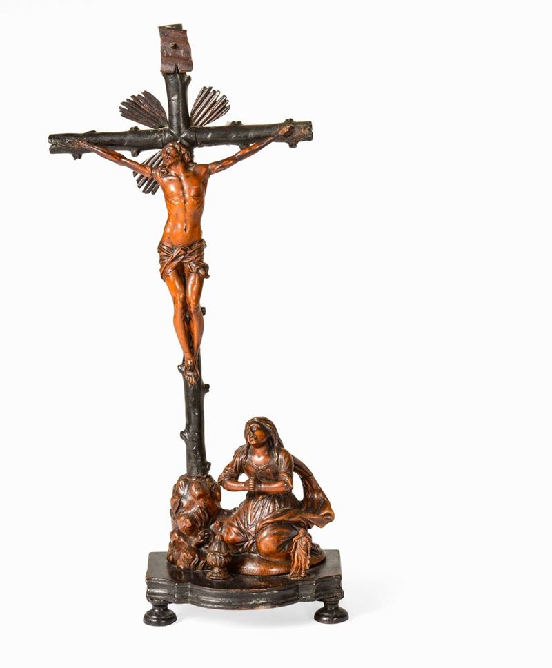 A boxwood crucifix, Lombardy, 1700s, attr. Bottega dei Fantoni  - Auction Sculpture and Works of Art - Cambi Casa d'Aste